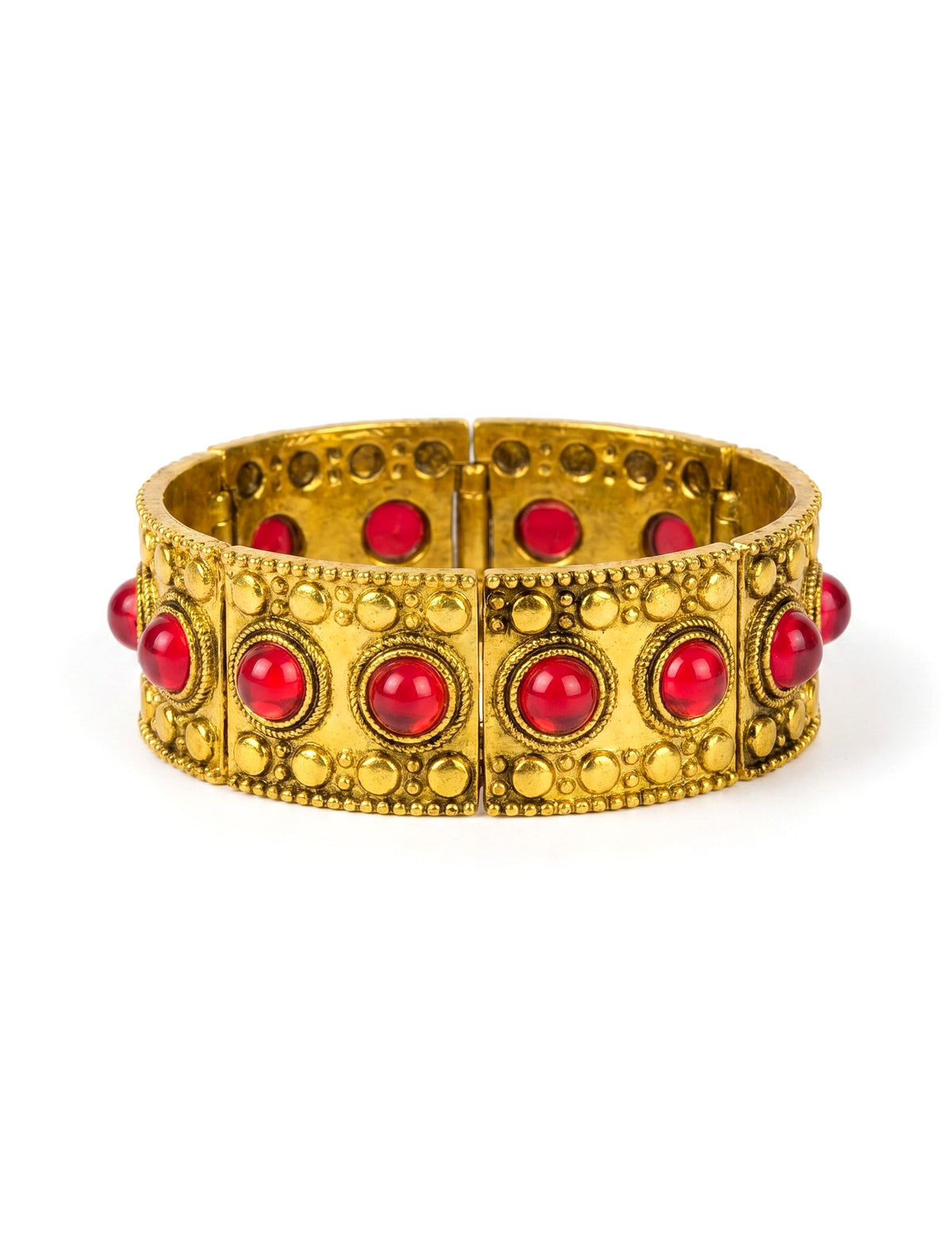 Pulseira rainha medieval vermelho adulto