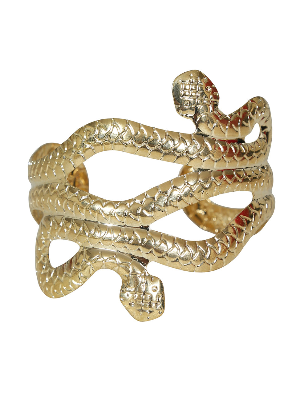 Gros plan sur les détails du bracelet serpent