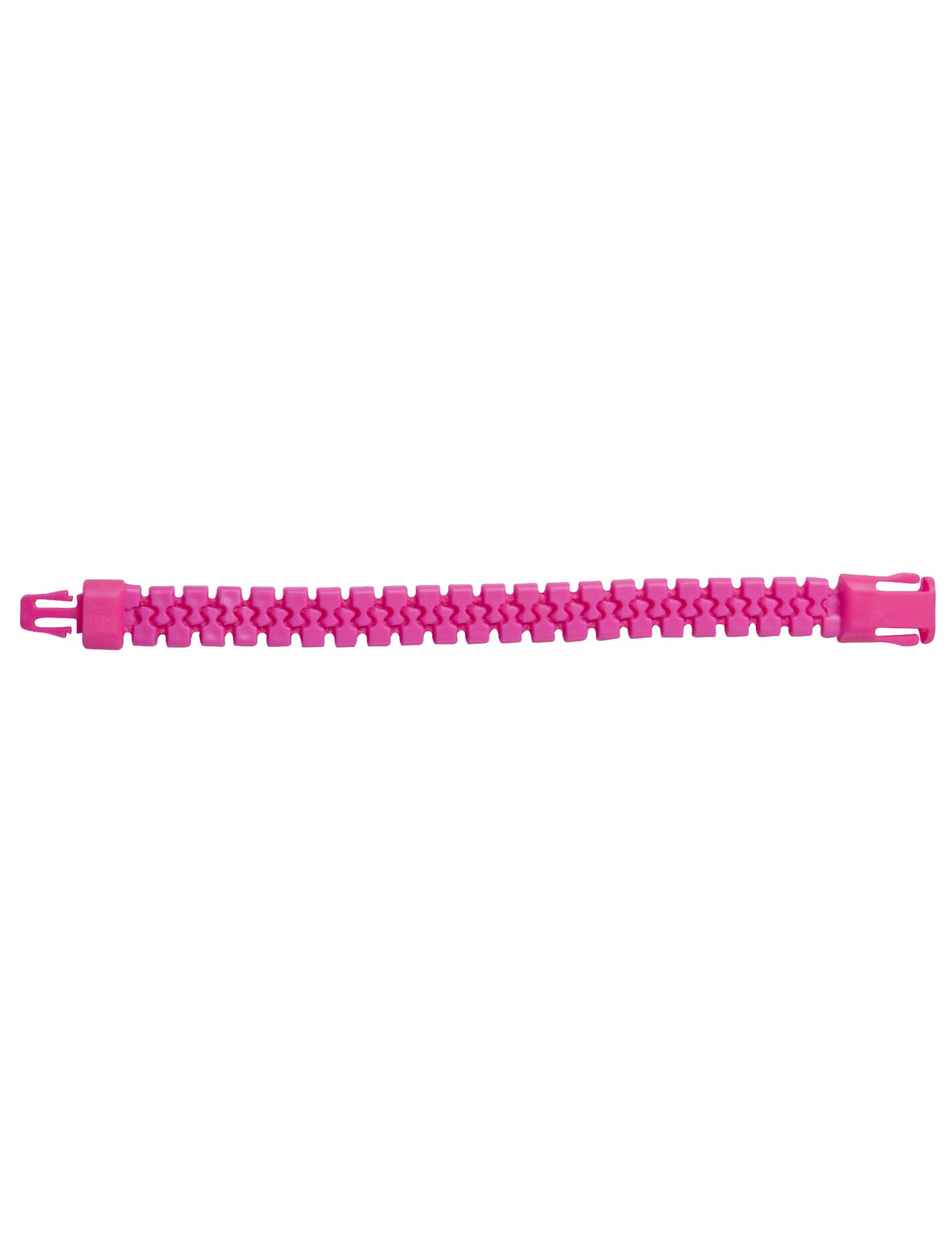 Bracelet zip pour adulte rose fluo