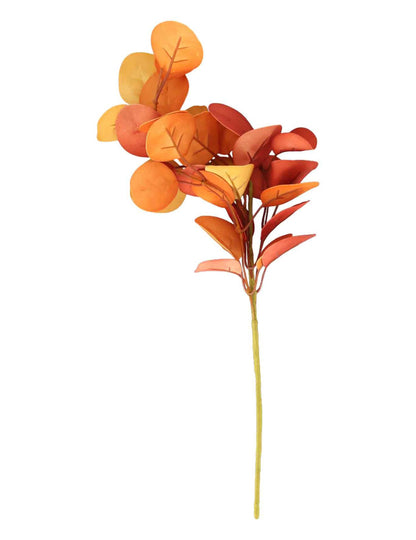 Ramo de eucalipto de espuma laranja 40 cm