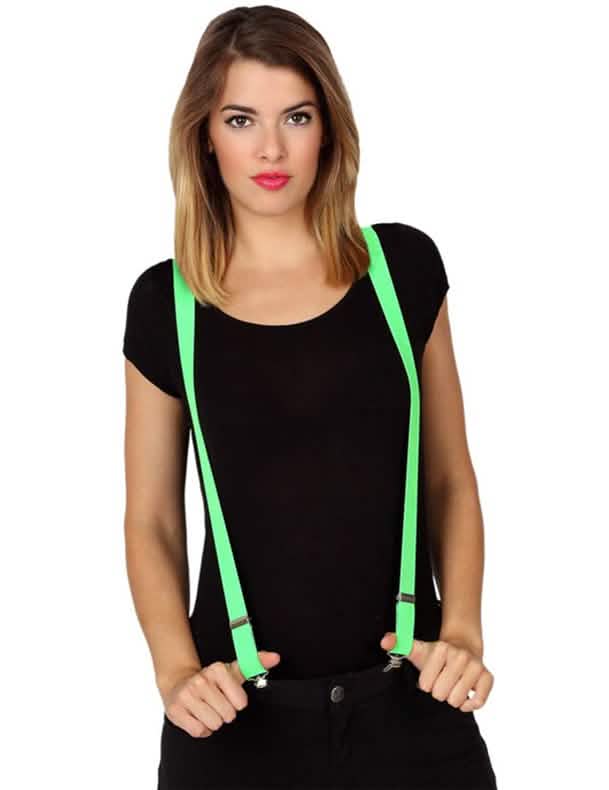 Bretelles fluo para adulto verde fluo