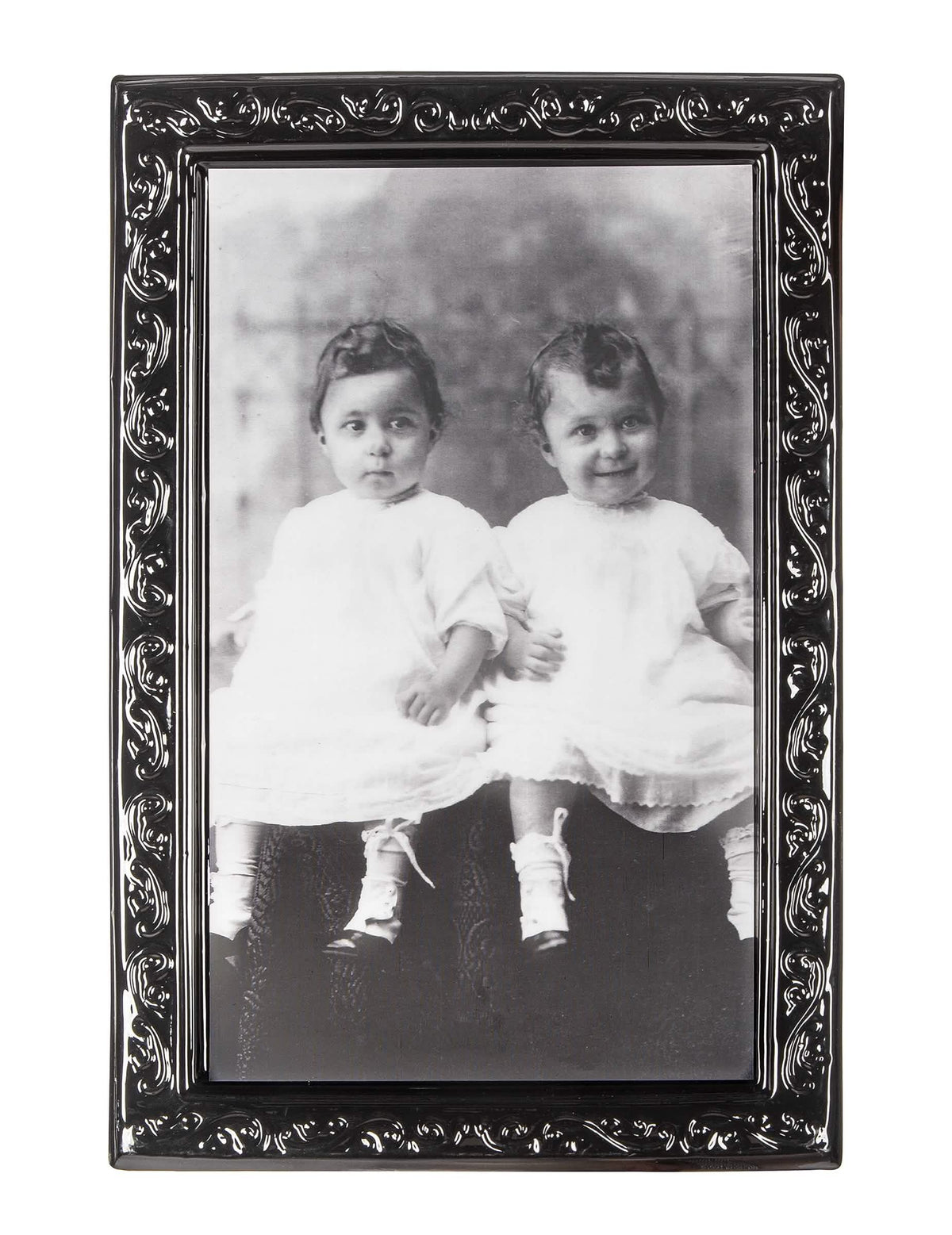 Cadre photo Halloween bébés visages changeants noir