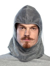 Cagoule médiévale pour adulte grise effet cotte de mailles