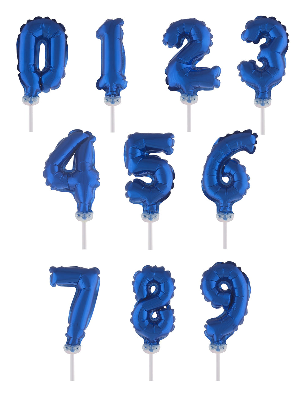 Cake topper ballon chiffre pour anniversaire bleu foncé