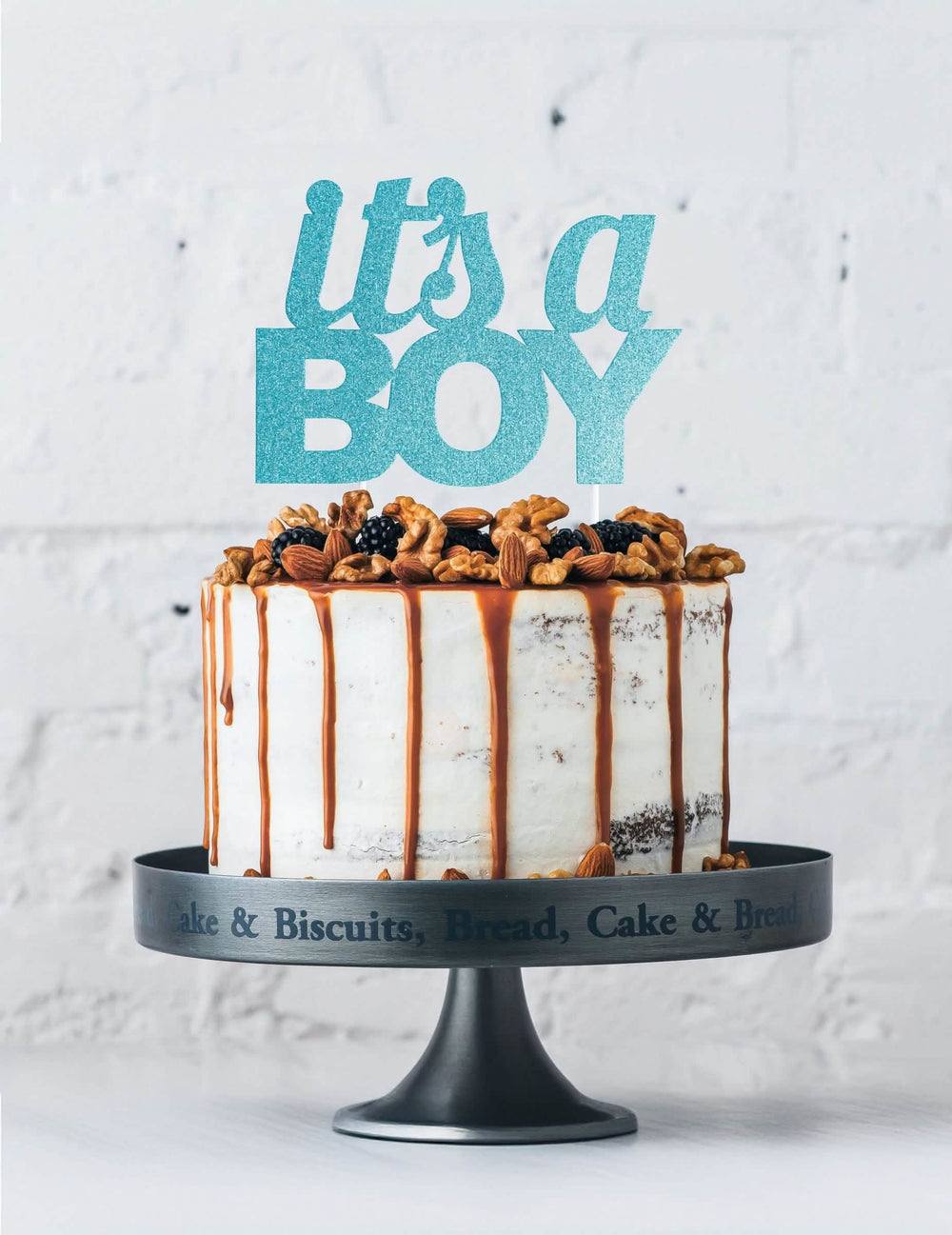 Decoração para bolo cake topper it's a boy para baby shower
