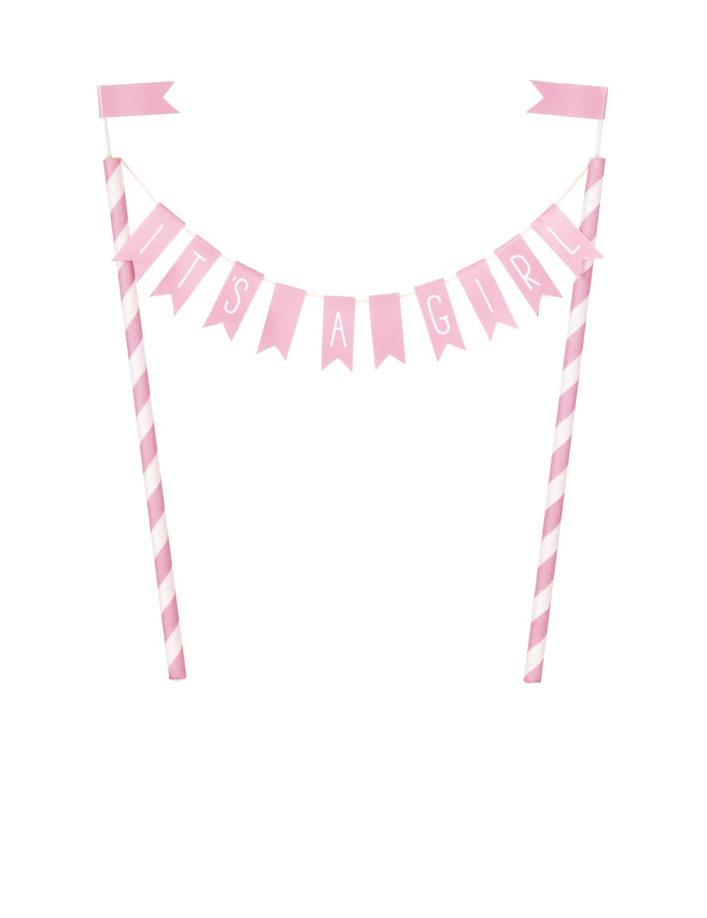 Cake topper c'est une fille pour baby shower cor de rosa