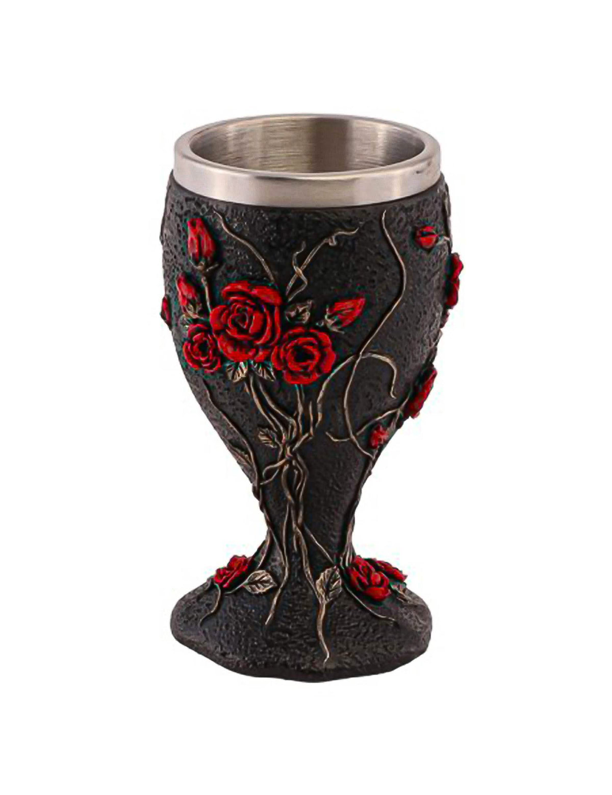 Cálice decorativo em resina gótico 7 x 7 x 14,5 cm