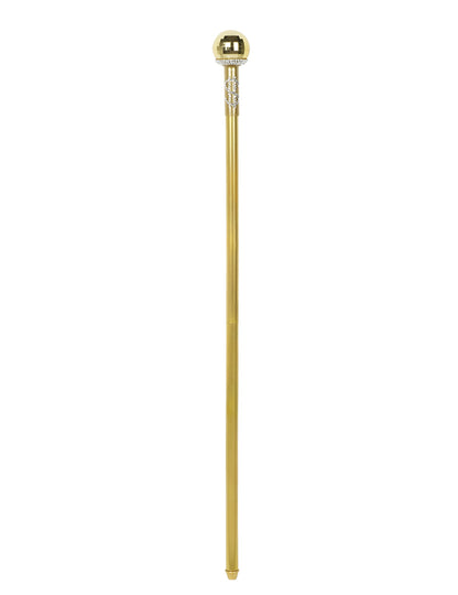 Canne dandy pimp pour adulte dorée avec pommeau dollar