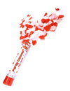 Canon à confettis coeurs rouges pour fête pétales rouges et roses