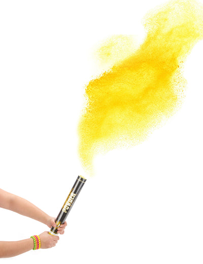 Canon à poudre pour fête jaune