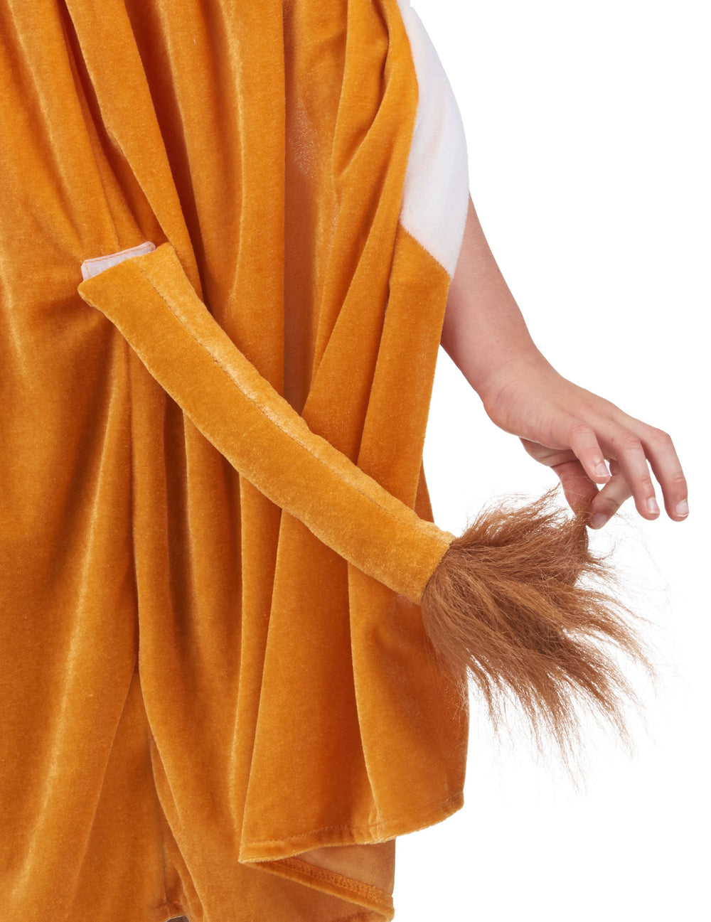 Détail de la queue de la cape lion pour enfant