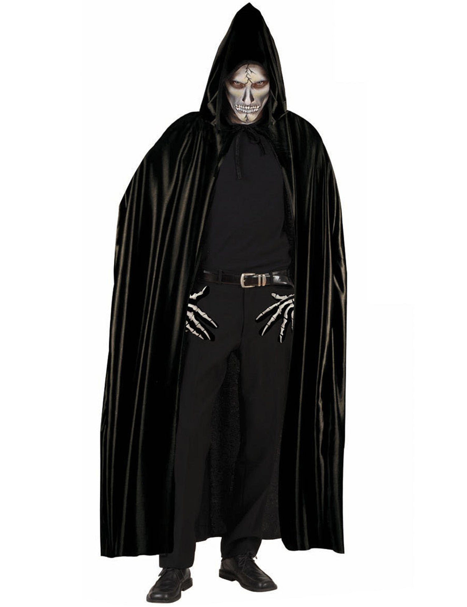 Cape avec capuche pour adulte noire