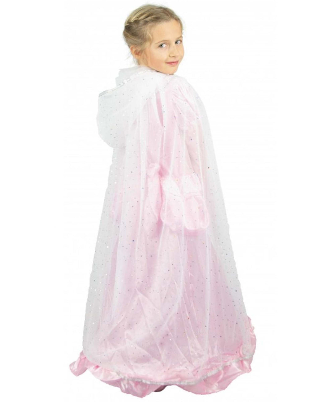 Cape princesse pour enfant blanche et argent