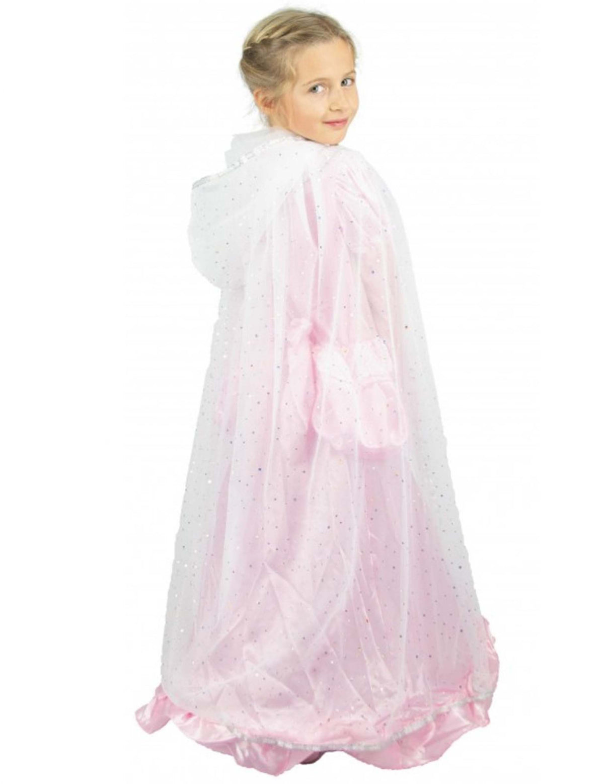 Cape princesse pour enfant blanche et argent