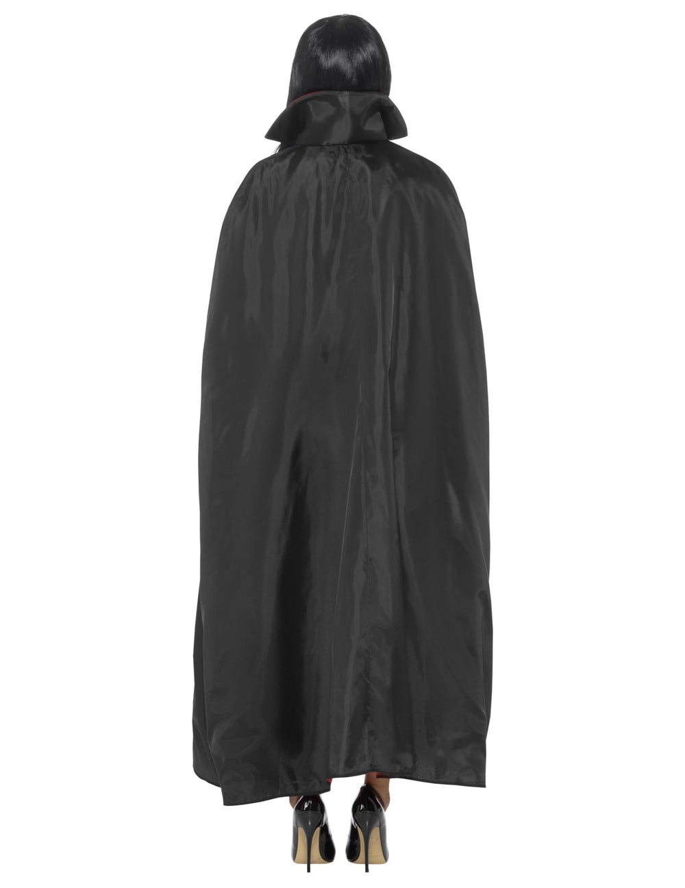 Vue de dos de la cape satinée vampire réversible