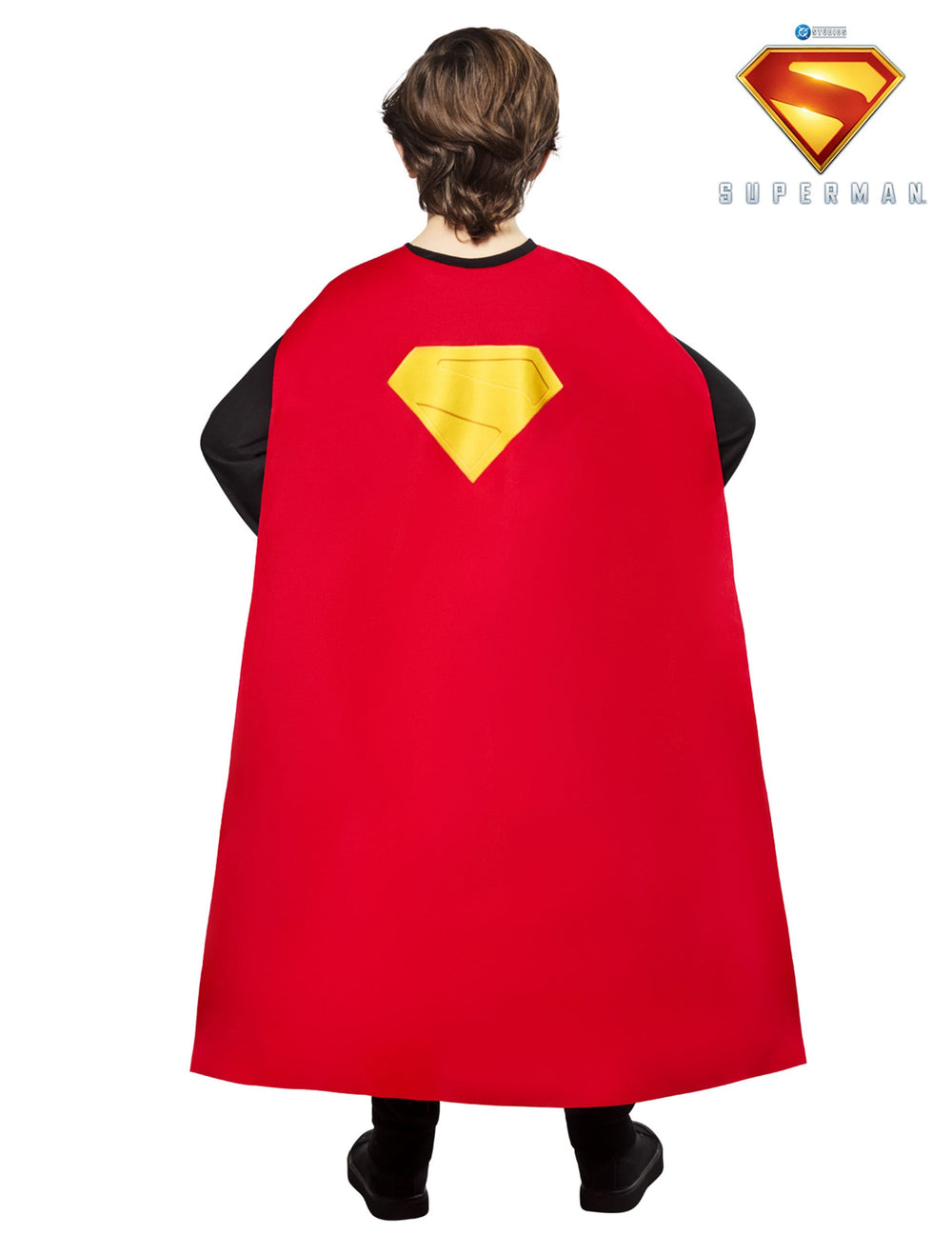 Cape superman™ pour enfant rouge avec logo jaune