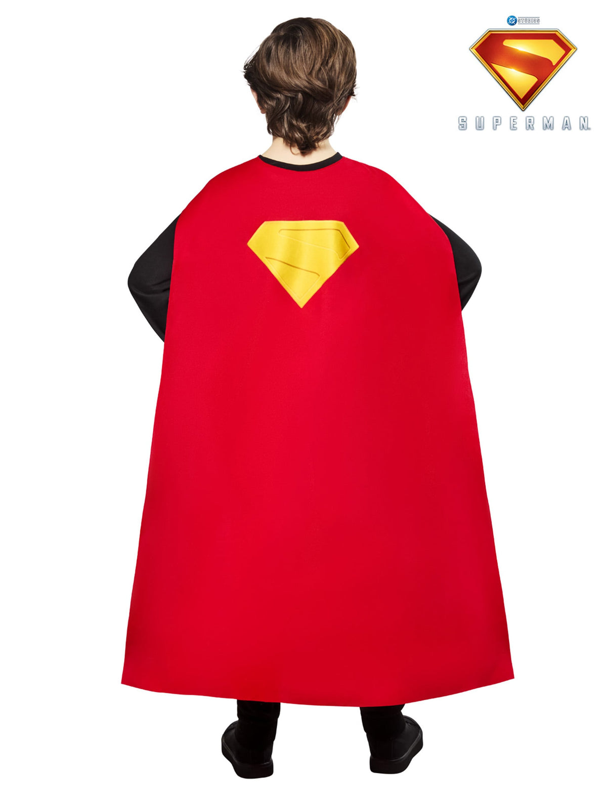 Cape superman™ pour enfant rouge avec logo jaune