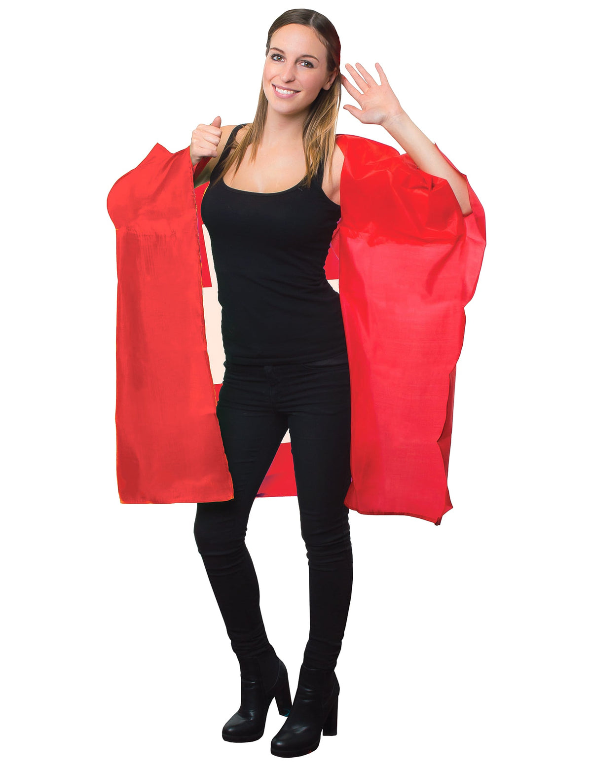 Cape supporter Suisse pour adulte rouge et blanche