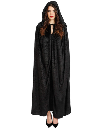 Capa muito longa veludo preto luxo 202 cm
