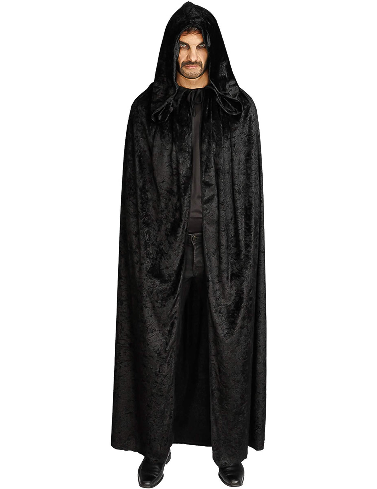 Capa muito longa veludo preto luxo 202 cm