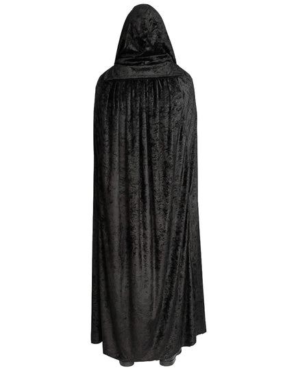 Capa muito longa veludo preto luxo 202 cm