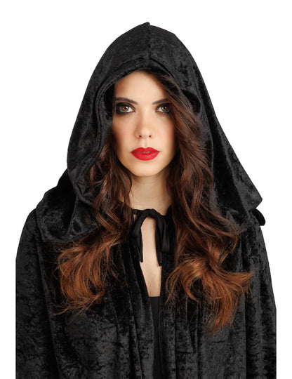 Capa muito longa veludo preto luxo 202 cm