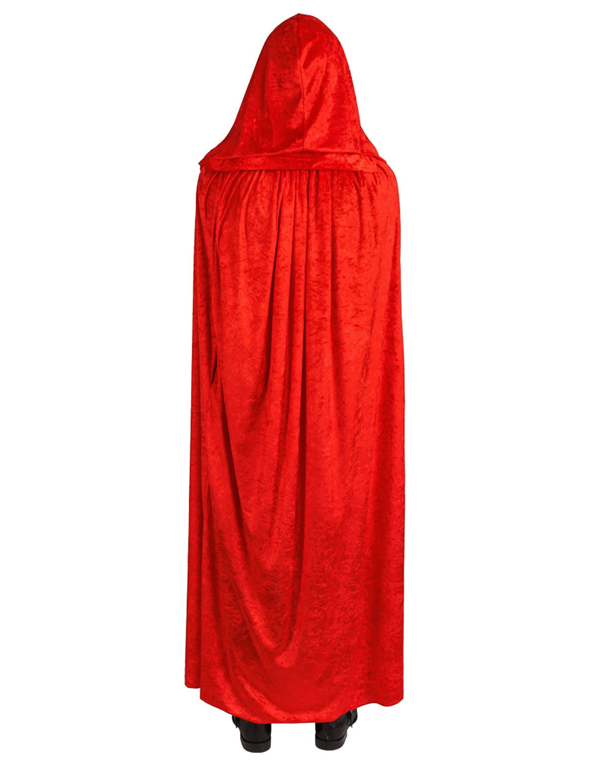 Capa muito longa veludo vermelho luxo 202 cm