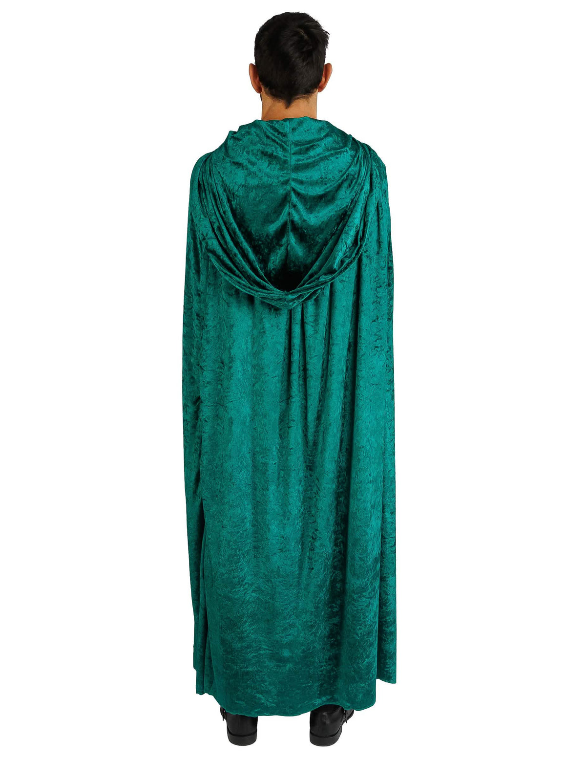 Capa muito longa veludo verde luxo 202 cm