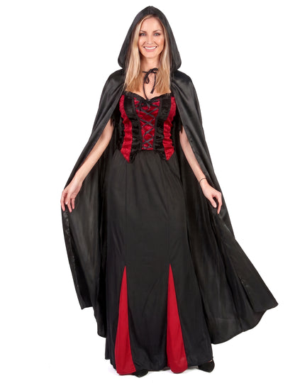 Capa vampiro preto adulto Halloween