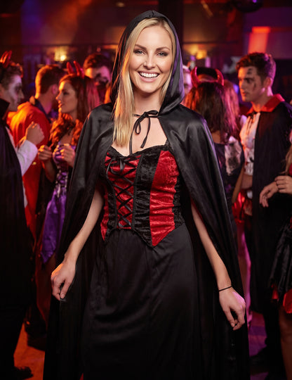 Capa vampiro preto adulto Halloween