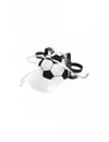 Casque à bière football pour adulte noir et blanc avec visière transparente