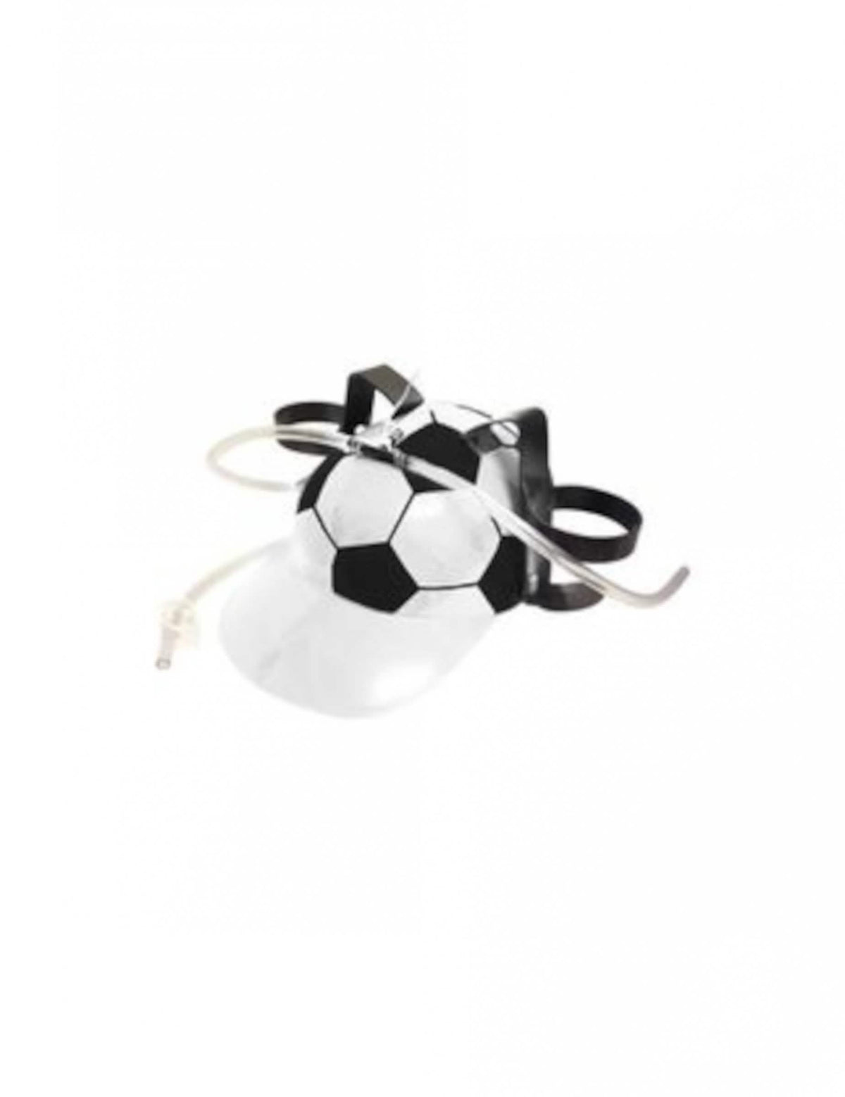 Capacete para cerveja de futebol adulto black and white com viseira transparente