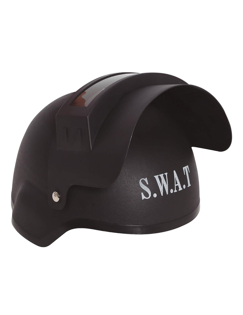 Vista lateral do capacete anti-motins SWAT para adulto