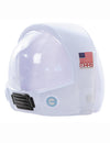 Casque d'astronaute pour adulte blanc en plastique avec visière transparente