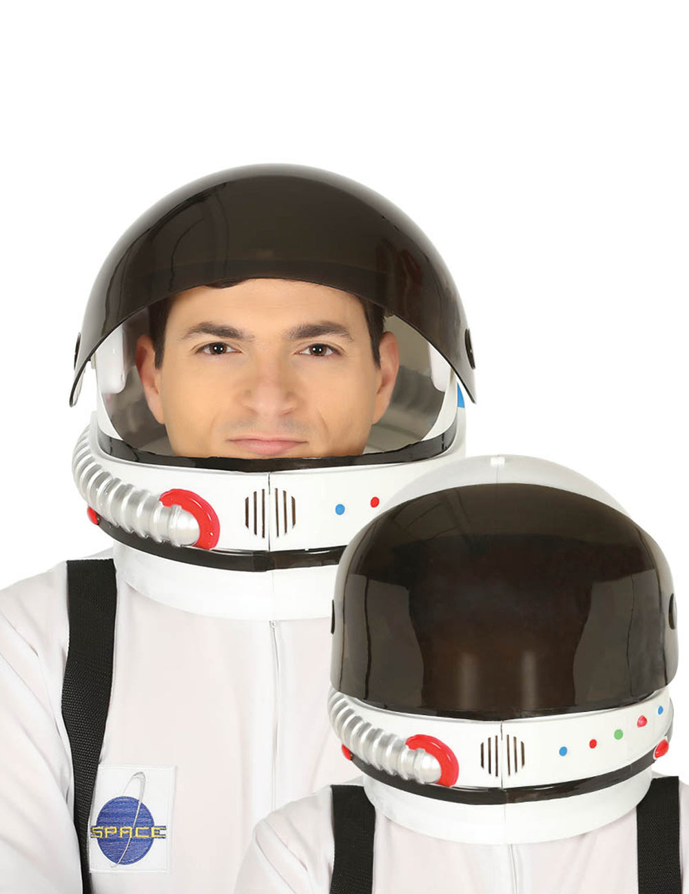Casque d'astronaute pour adulte blanc avec visière amovible