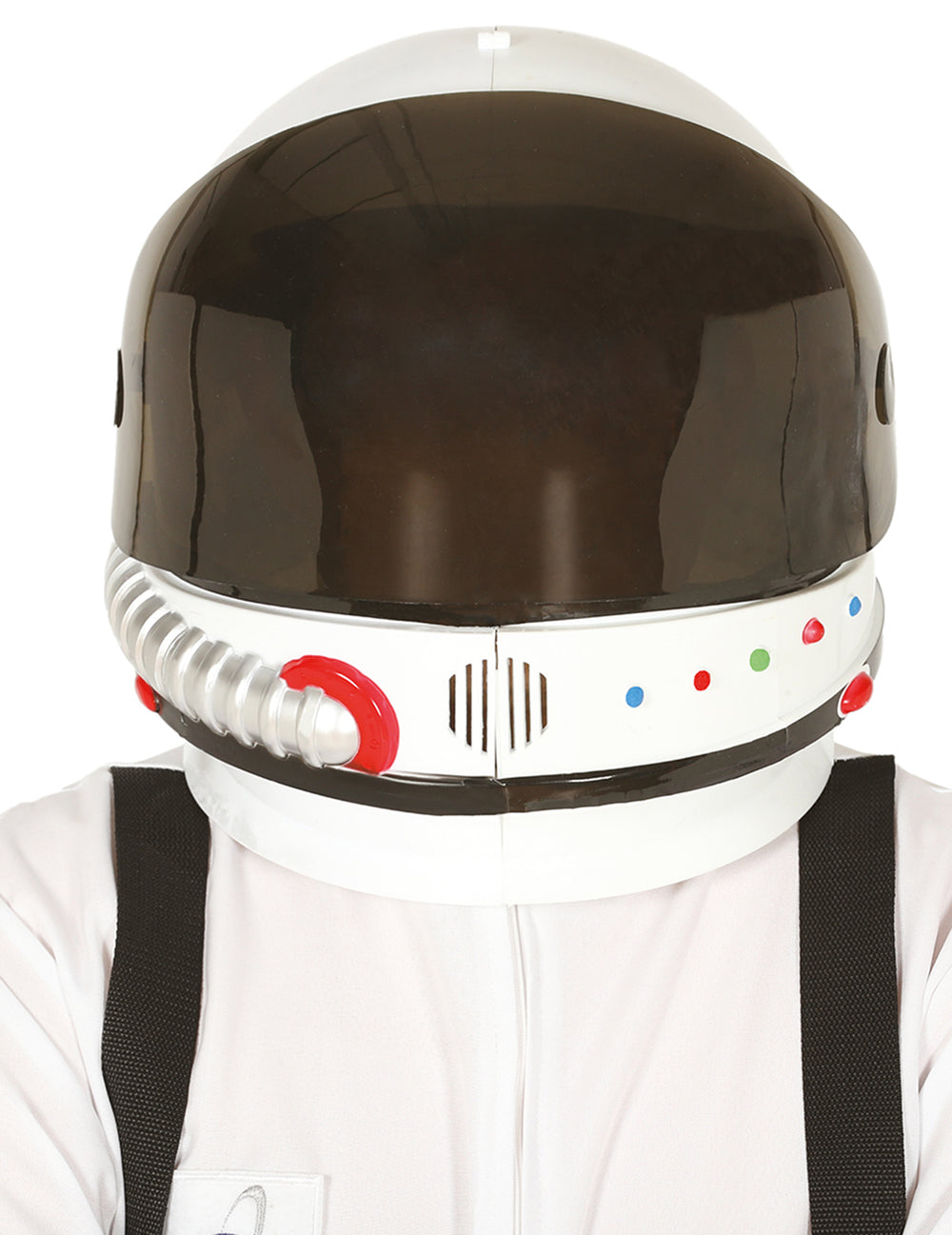 Gros plan sur la visière et les détails du casque d'astronaute