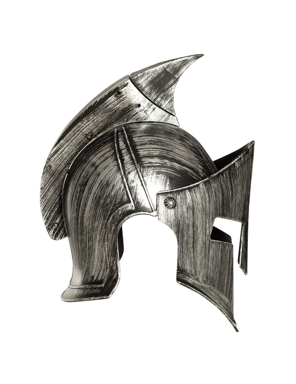 Vue de profil du casque de chevalier guerrier pour adulte