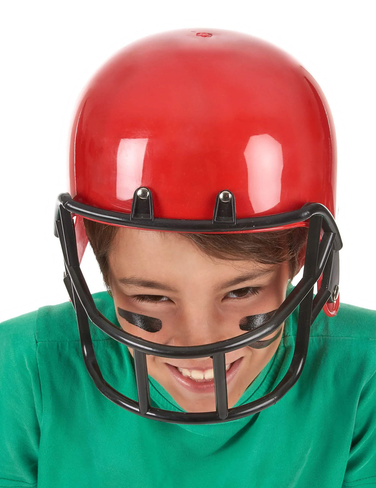 Capacete de futebol americano para criança vermelho