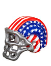 Casque de footballeur américain USA gonflable pour adulte aux couleurs du drapeau américain