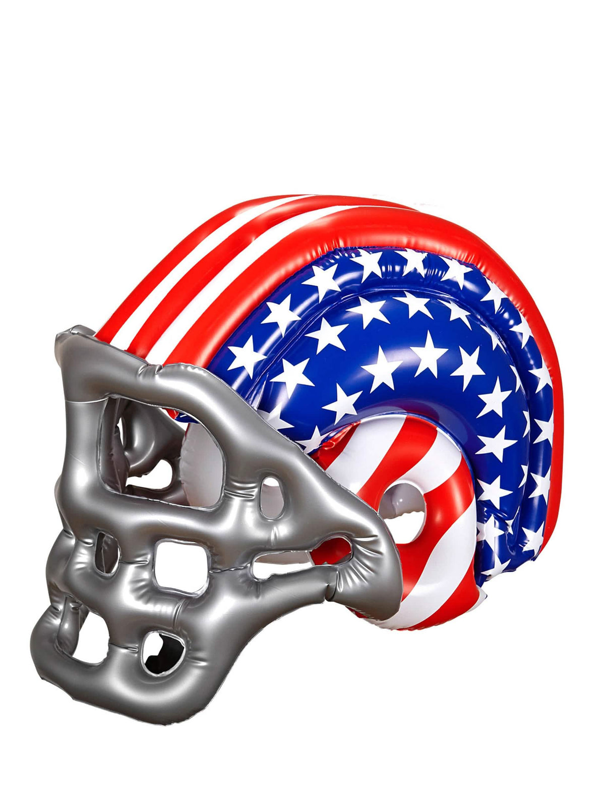 Casque de footballeur américain USA gonflable pour adulte aux couleurs du drapeau américain