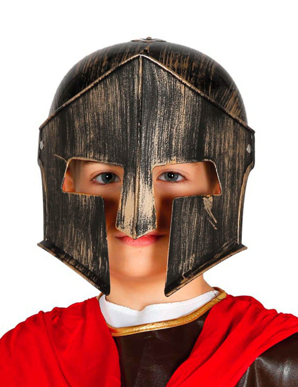 Grande plano do capacete de gladiador para criança