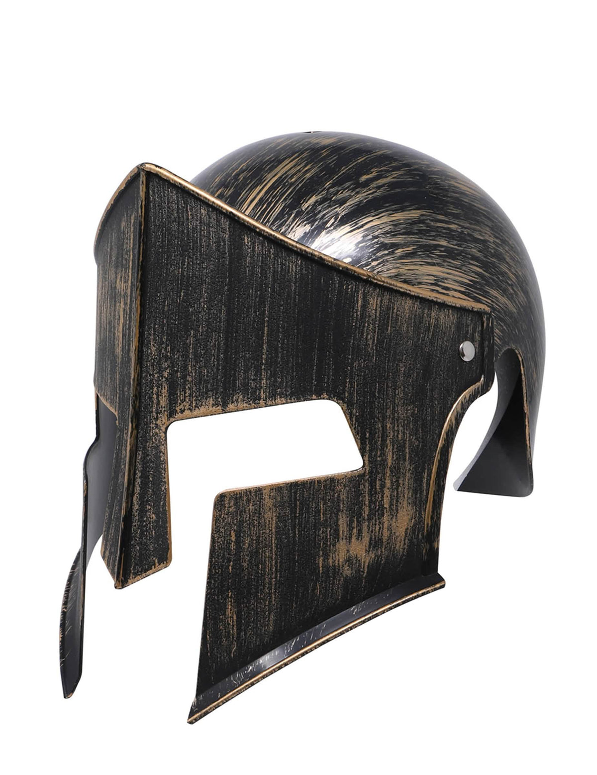 Vista de perfil do capacete de gladiador para criança