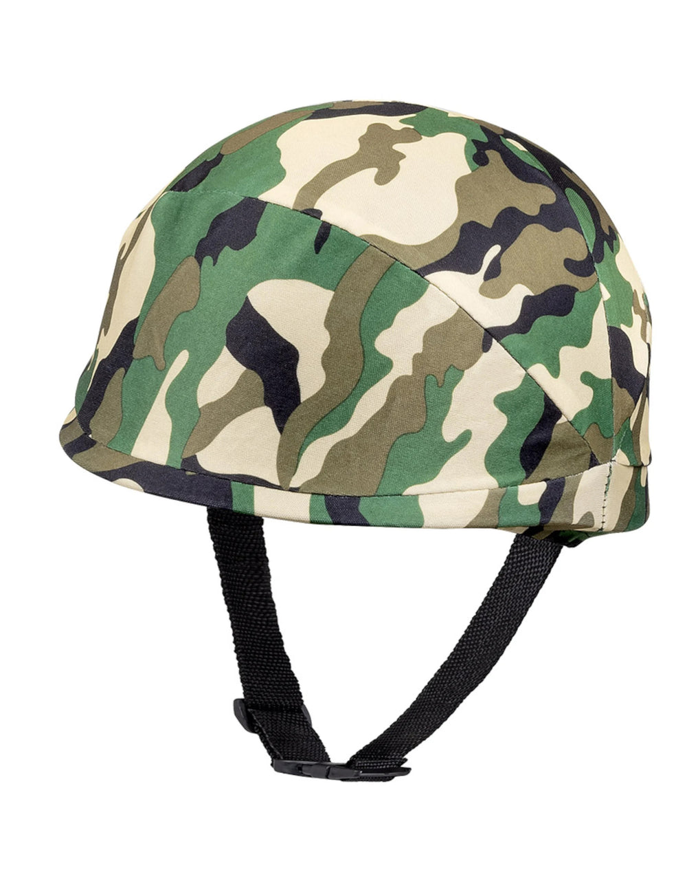 Vue de profil du casque militaire imprimé camouflage
