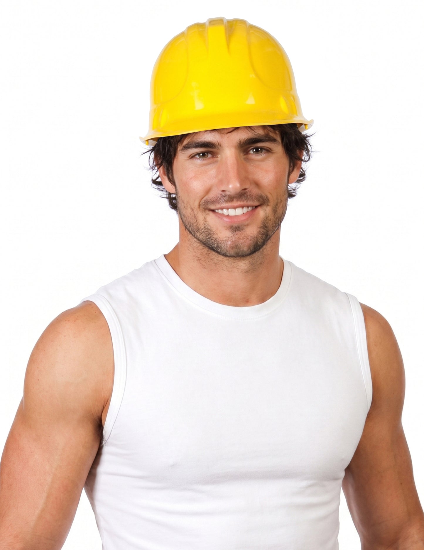 Capacete de construção amarelo para adultos