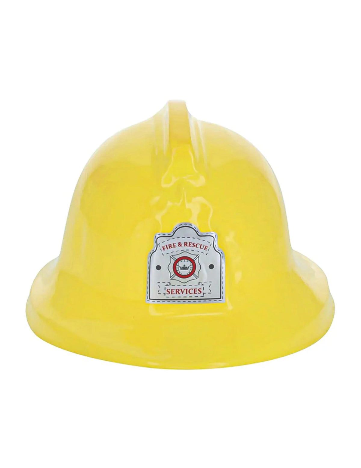 Vue de face du casque de pompier