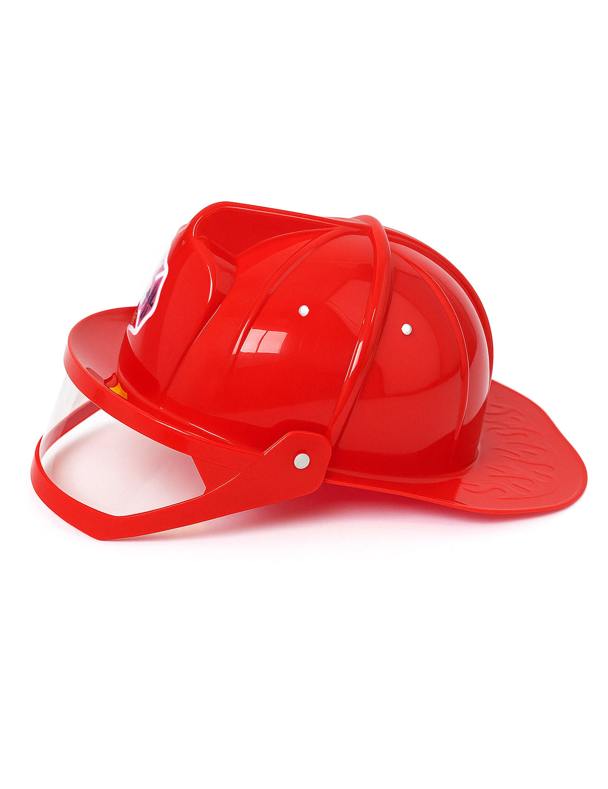 Vue de profil du casque de pompier pour enfant