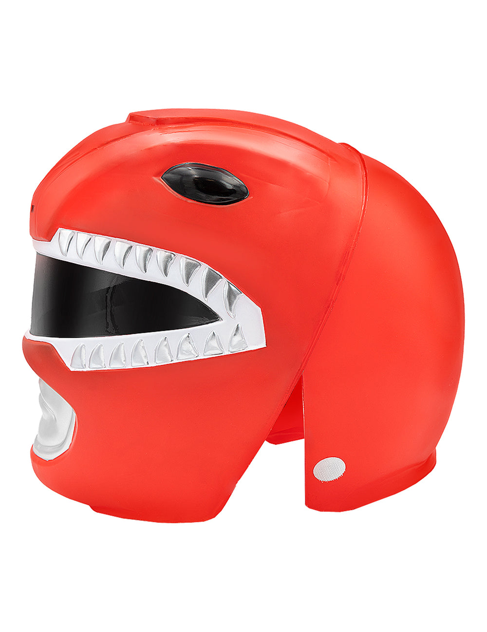 Vue de profil du casque Power Ranger rouge
