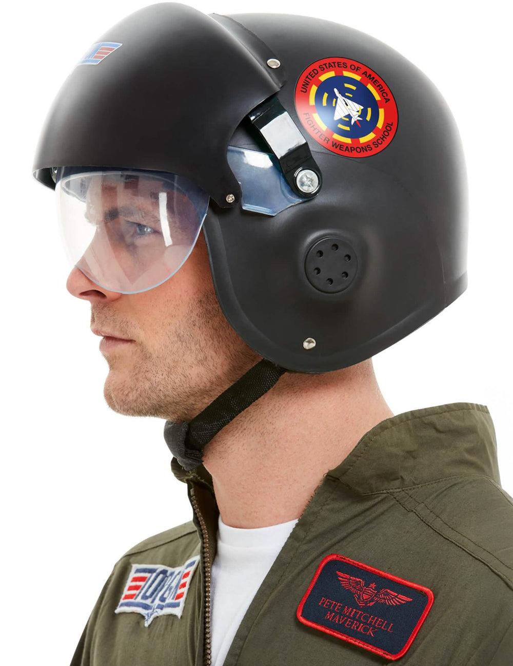Detalhe do logótipo lateral do Capacete Top Gun™ Deluxe