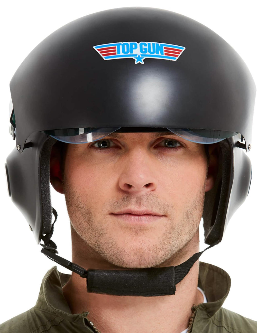 Vista frontal do Capacete Top Gun™ Deluxe