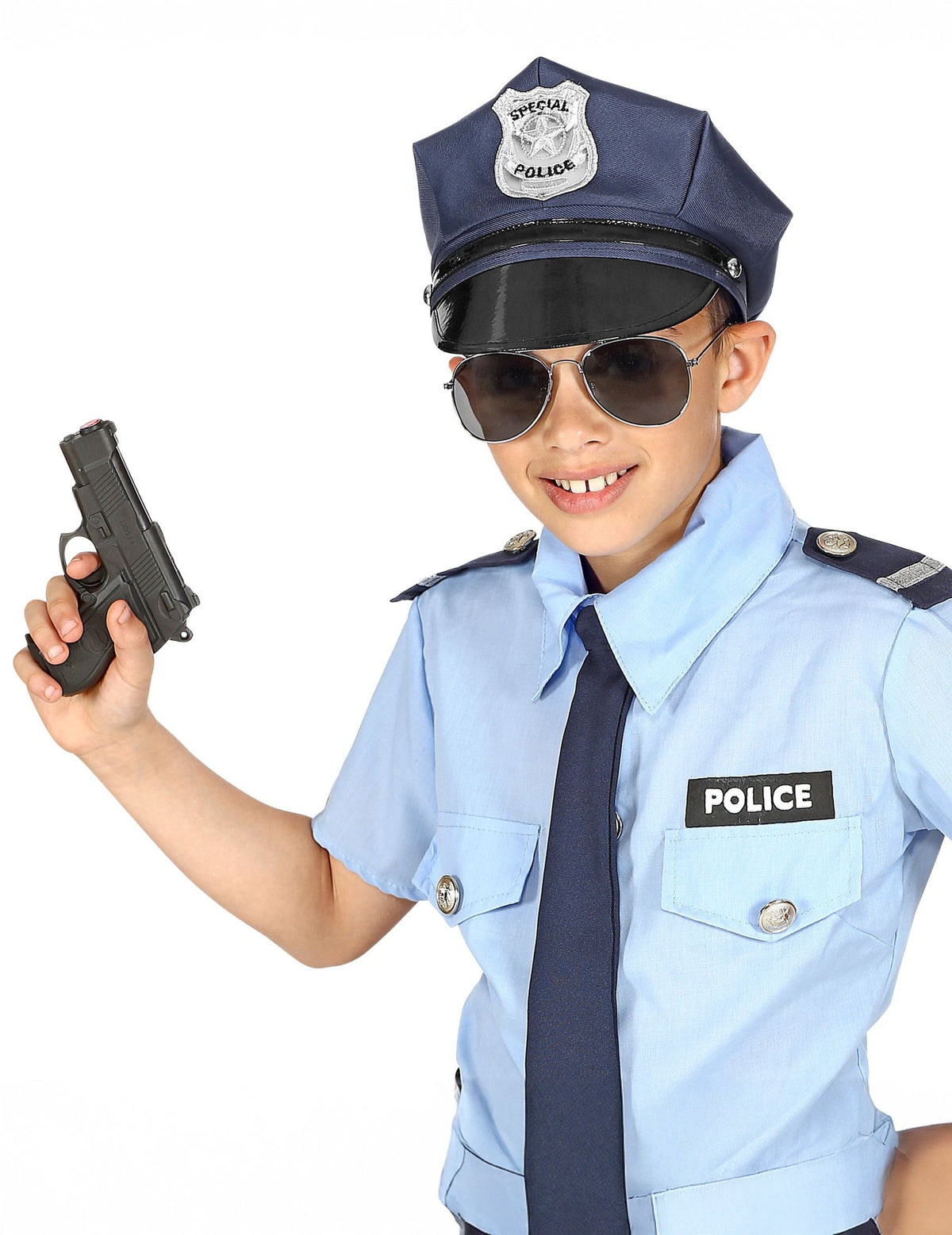 Vue de face de la casquette ajustable police
